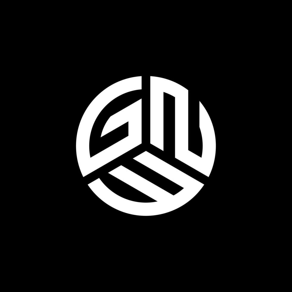 gnw brief logo ontwerp op witte achtergrond. gnw creatieve initialen brief logo concept. gnw brief ontwerp. vector