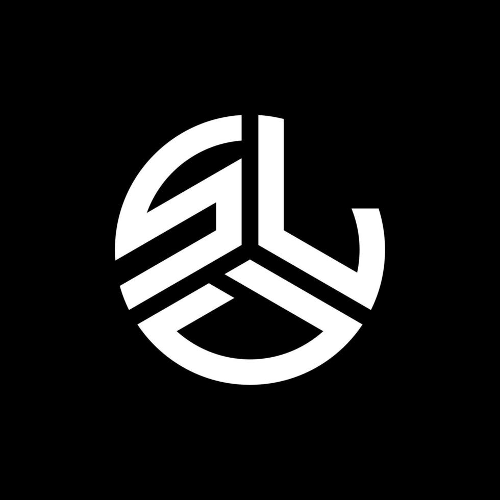 SLD brief logo ontwerp op zwarte achtergrond. sld creatieve initialen brief logo concept. sld-briefontwerp. vector