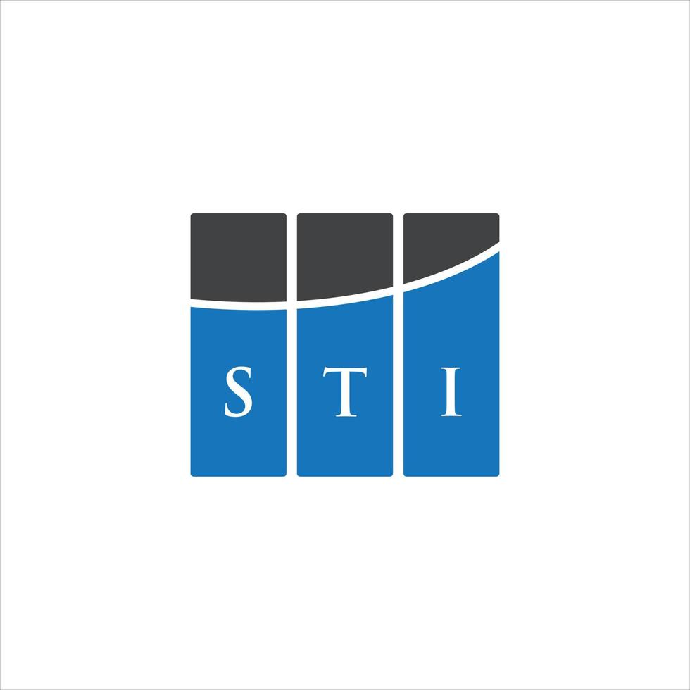 sti brief logo ontwerp op witte achtergrond. sti creatieve initialen brief logo concept. sti brief ontwerp. vector