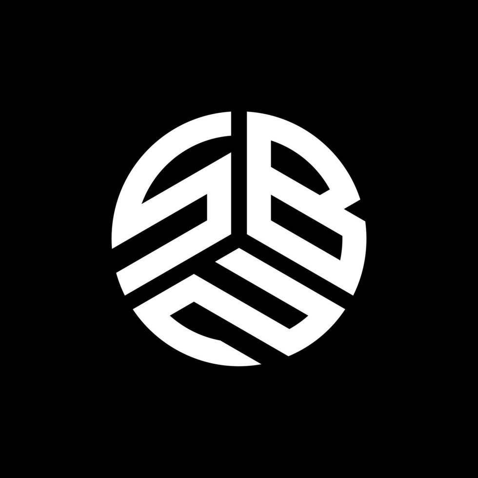 SBN brief logo ontwerp op zwarte achtergrond. sbn creatieve initialen brief logo concept. sbn-briefontwerp. vector