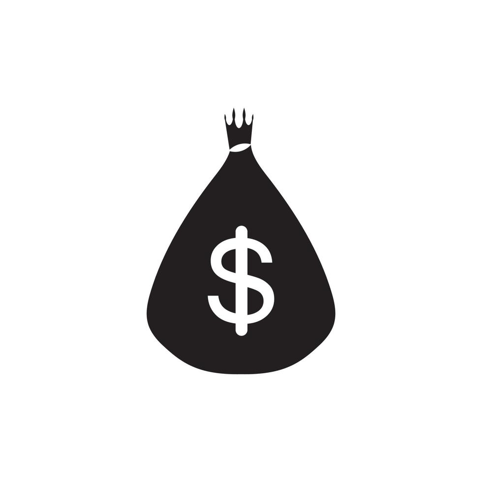 geldzak met dollar symbool vector logo icon