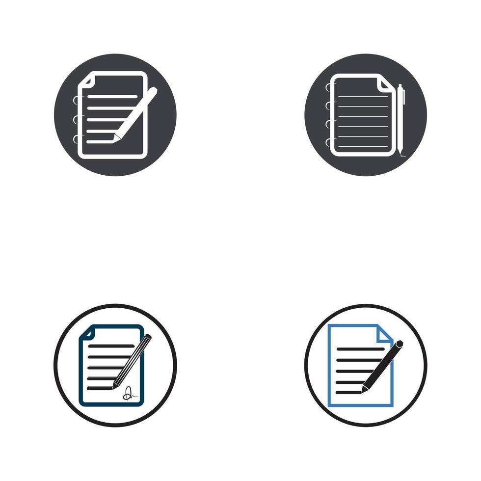 schrijf document gebruikersinterface overzicht pictogram logo vectorillustratie vector