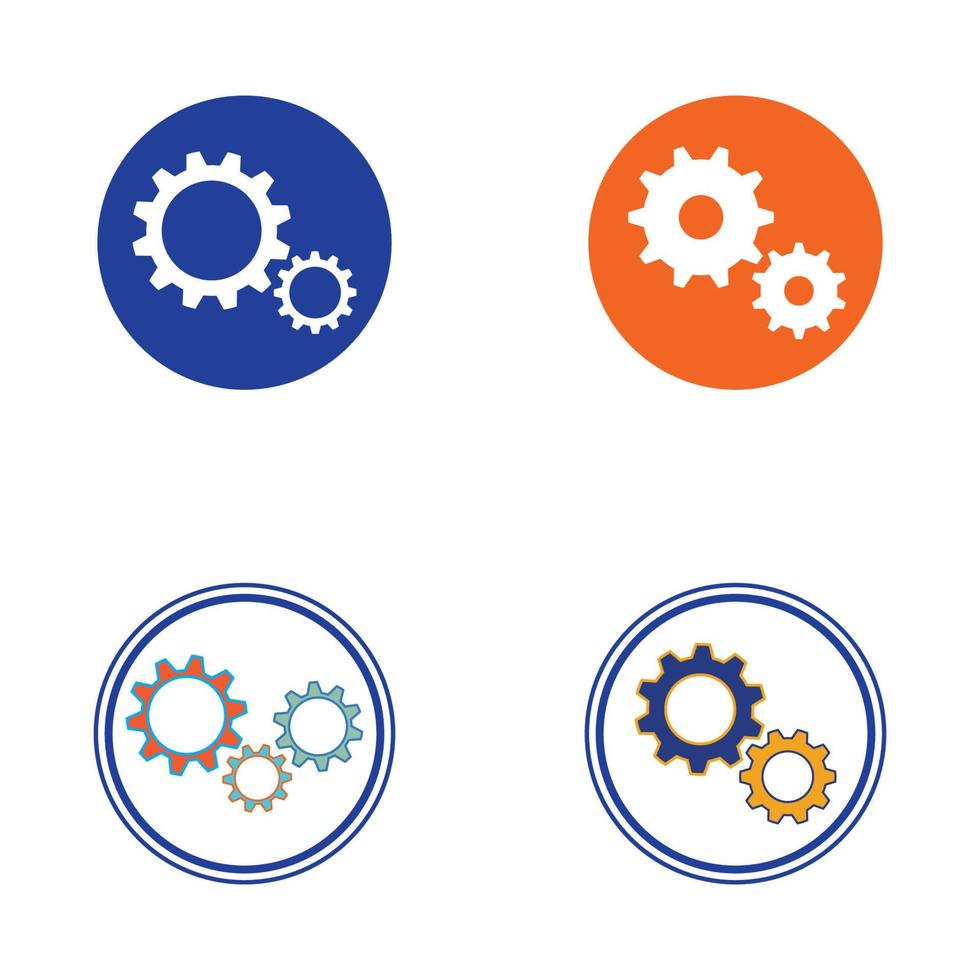 versnelling logo pictogram ontwerp vector achtergrond sjabloon