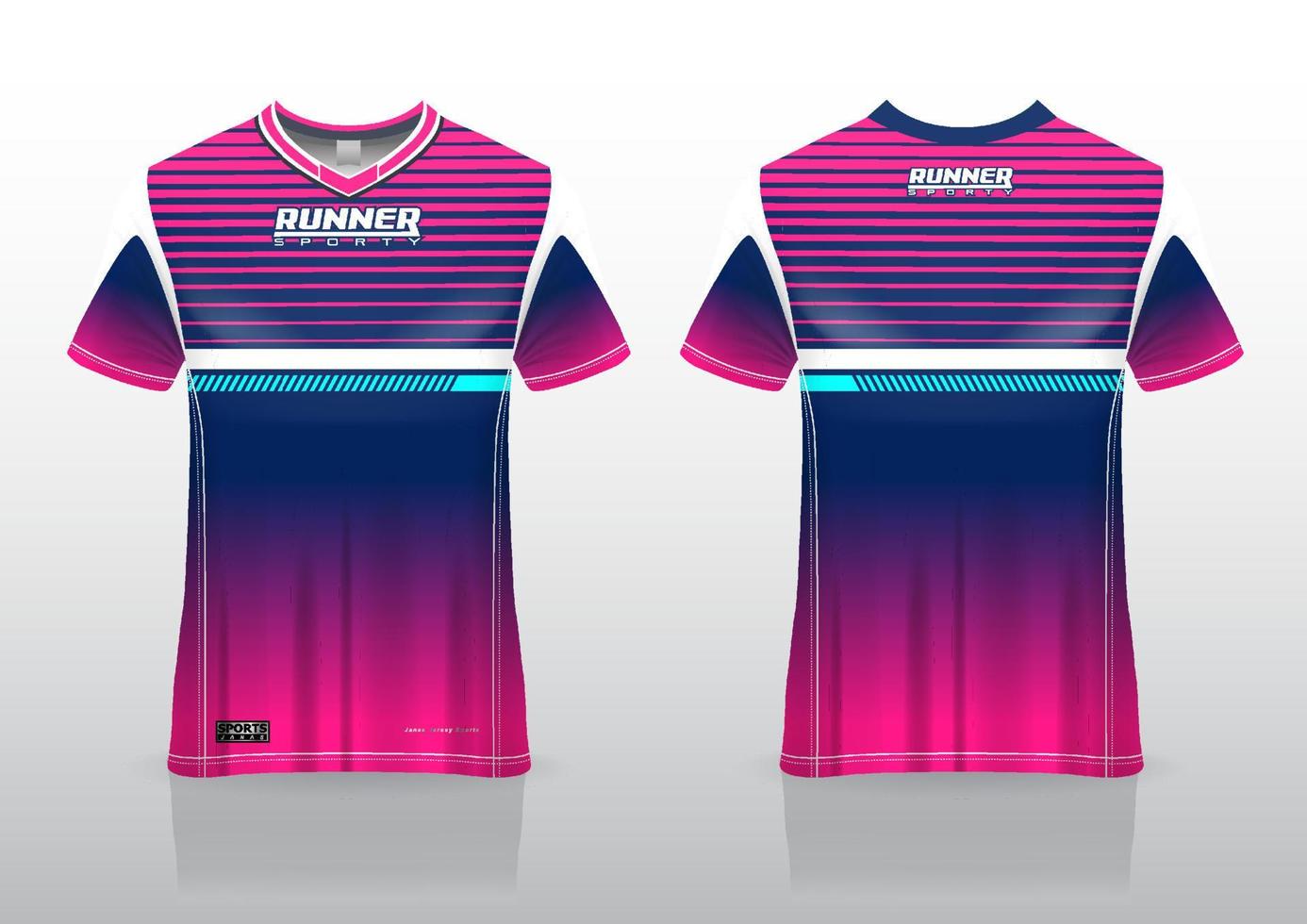 sport jersey ontwerpsjabloon voor- en achteraanzicht vector