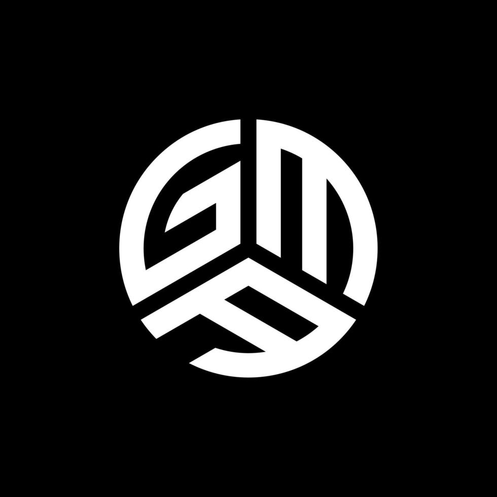 gma brief logo ontwerp op witte achtergrond. gma creatieve initialen brief logo concept. gma brief ontwerp. vector