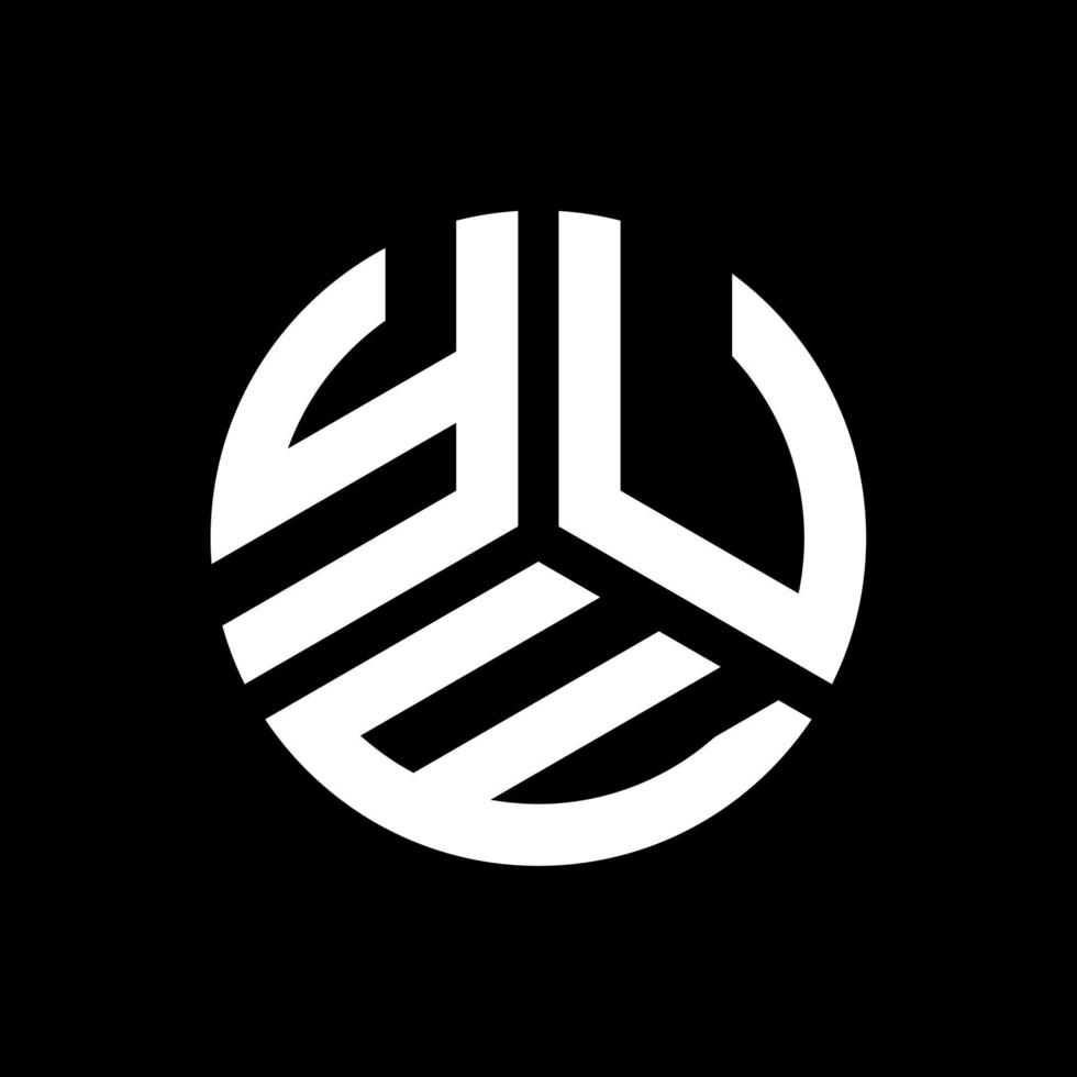 yu brief logo ontwerp op zwarte achtergrond. yue creatieve initialen brief logo concept. ye brief ontwerp. vector