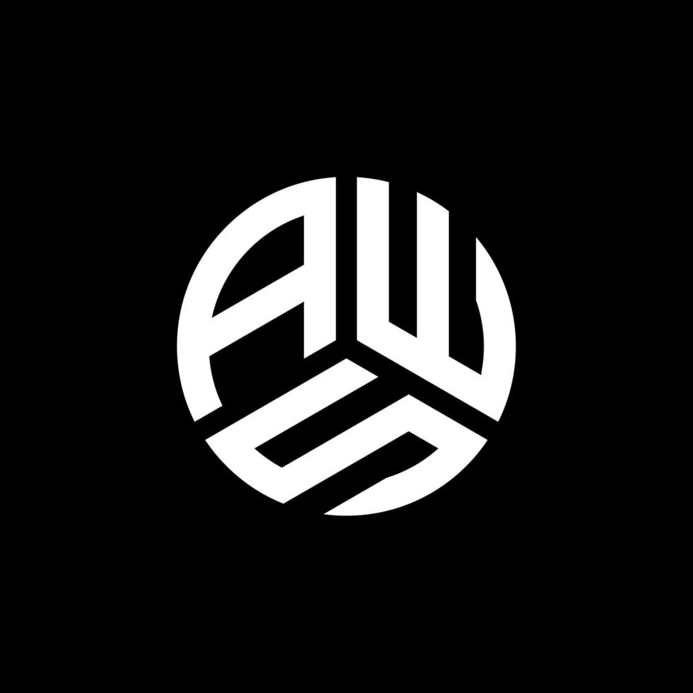 aws brief logo ontwerp op witte achtergrond. aws creatieve initialen brief logo concept. aws brief ontwerp. vector