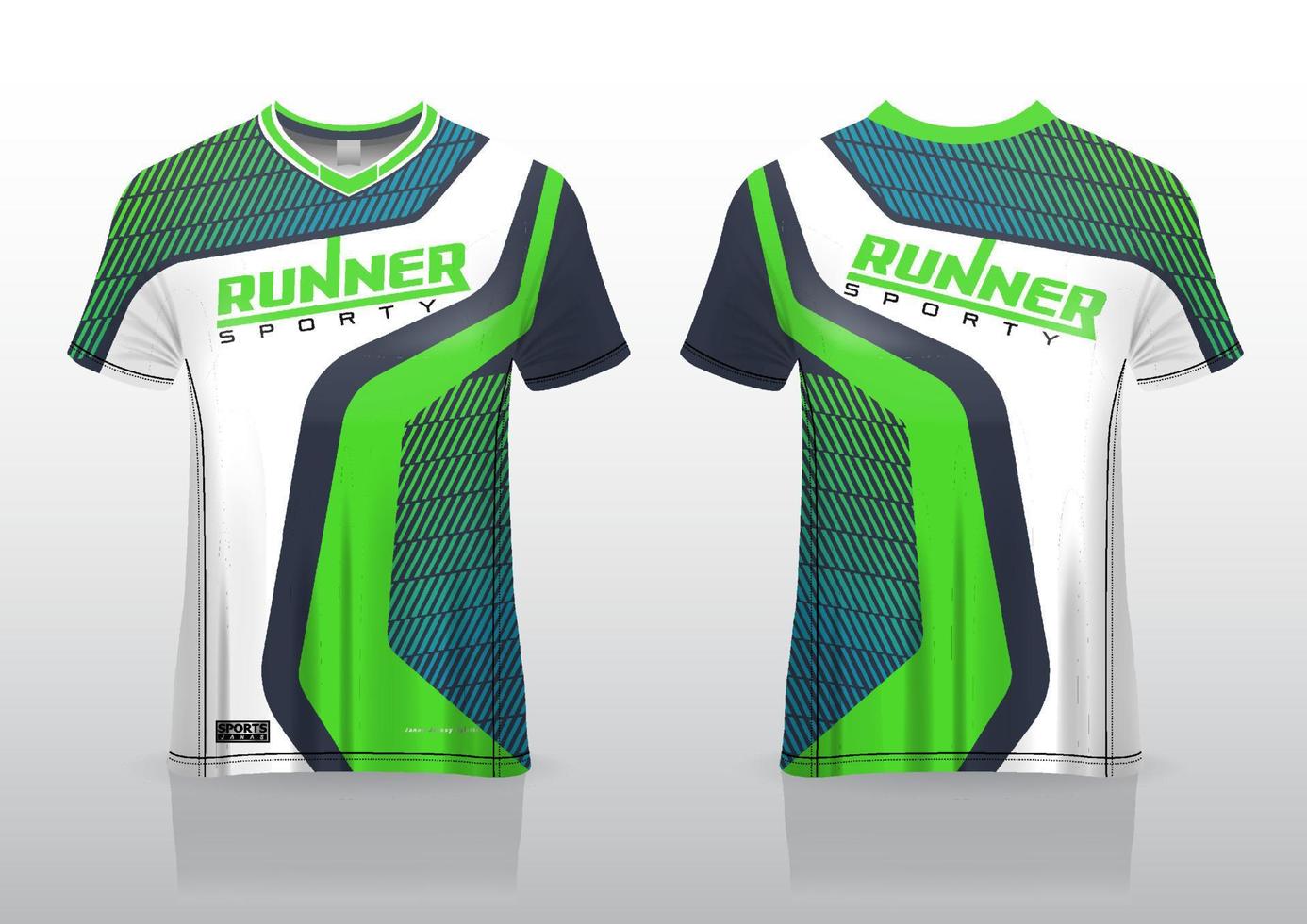 sport jersey ontwerpsjabloon voor- en achteraanzicht vector