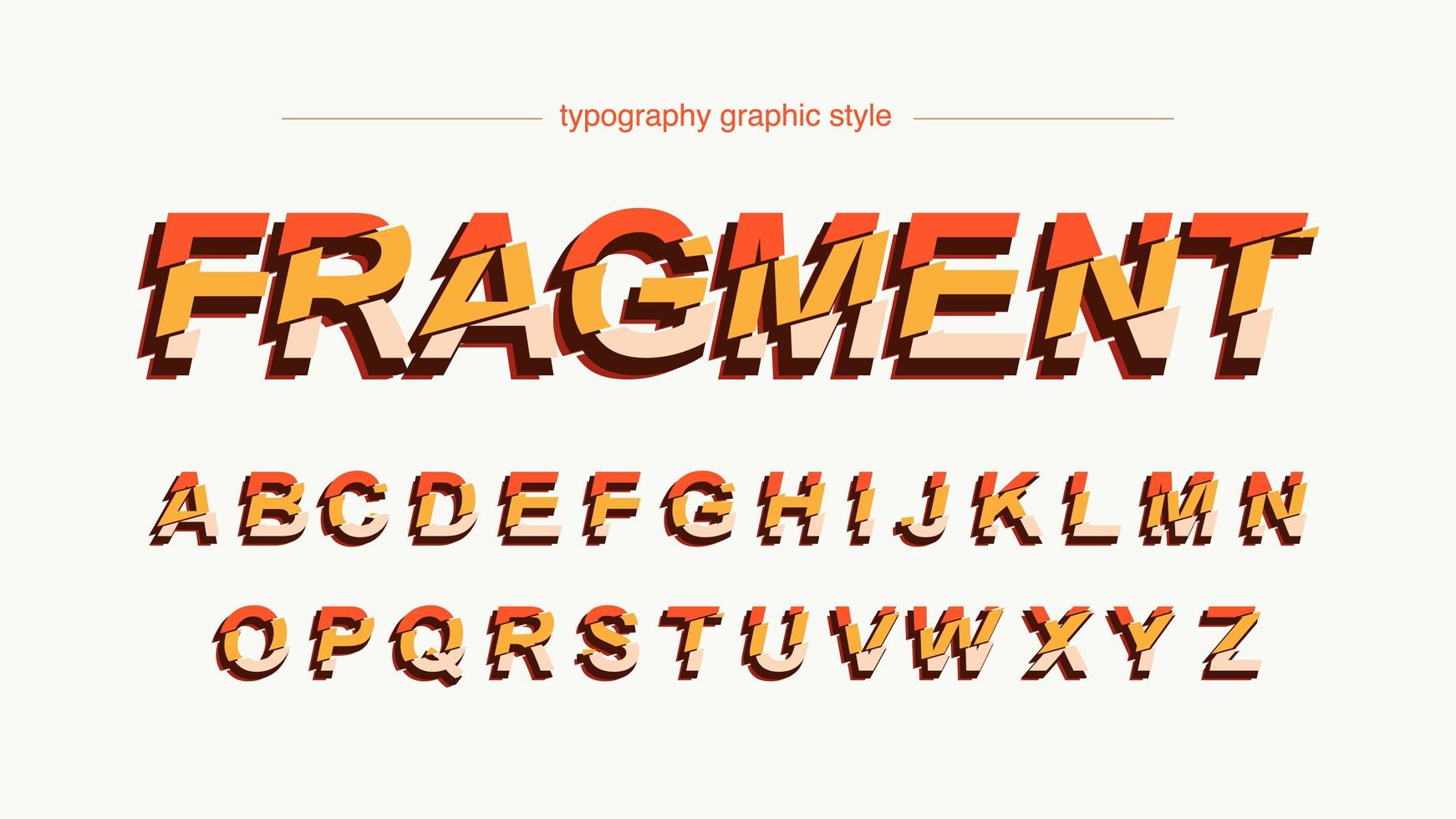 oranje gesneden typografie vector