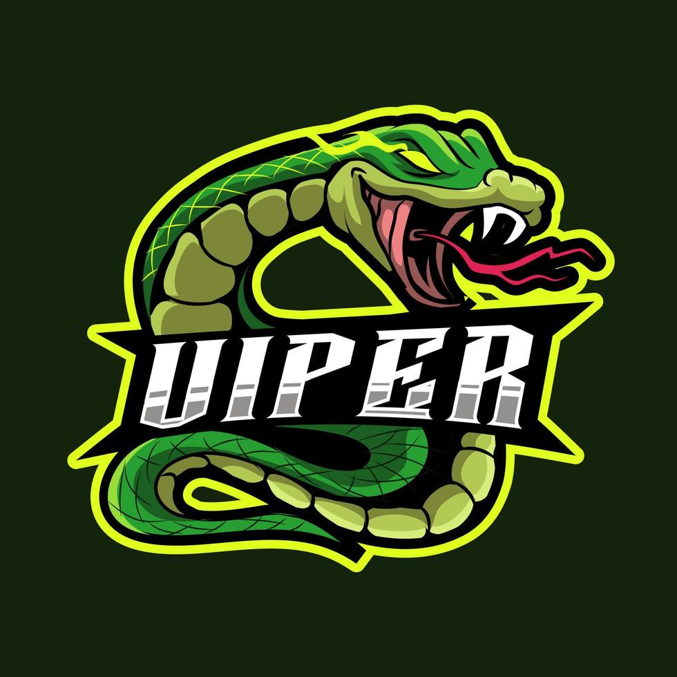 adder boos mascotte logo gaming vectorillustratie vector