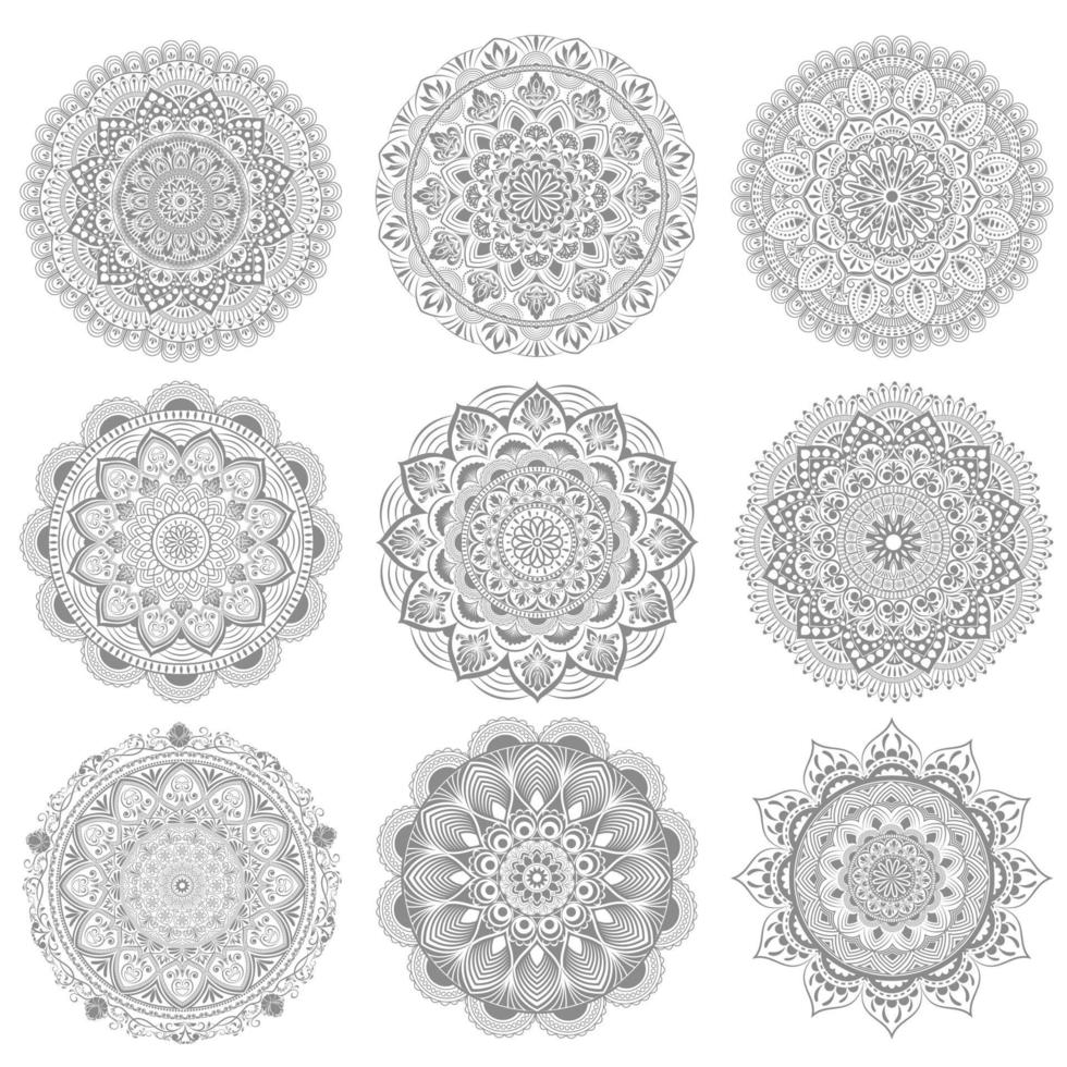 cirkelvormig patroon van mandala vector