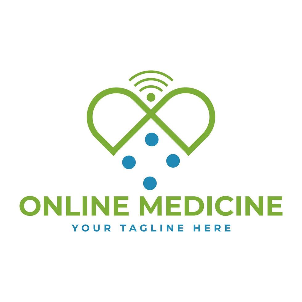 online geneeskunde logo gratis vector bestand