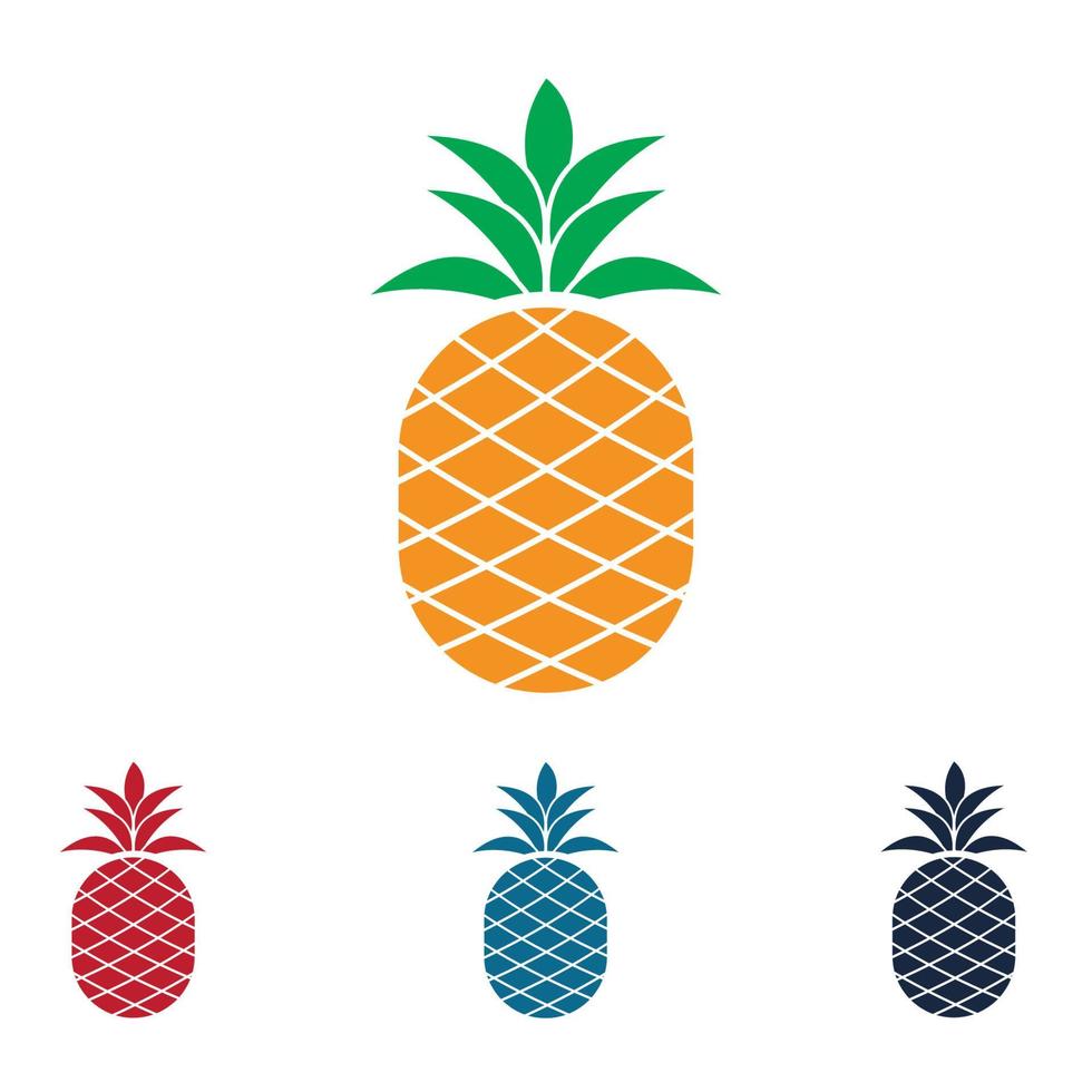 ananas tropisch fruit vectorillustratie. vector