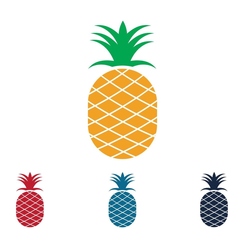 ananas tropisch fruit vectorillustratie. vector