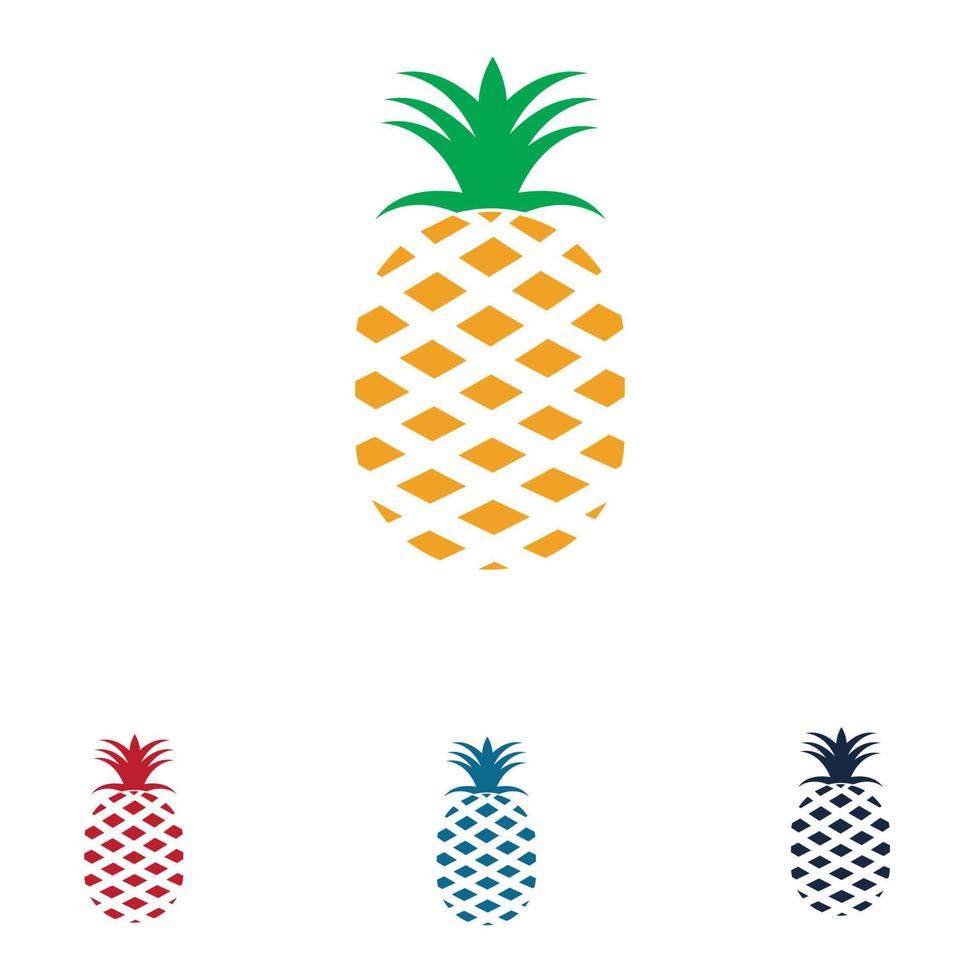 ananas tropisch fruit vectorillustratie. vector