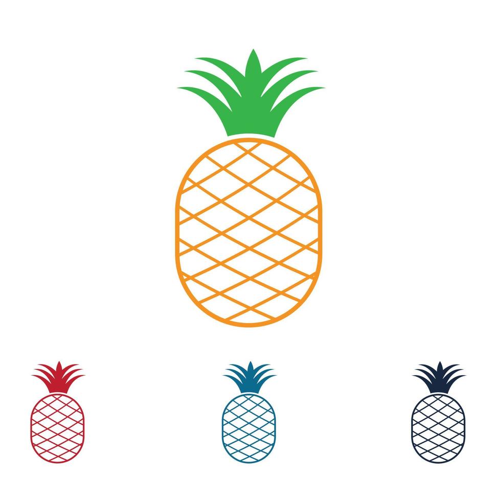 ananas tropisch fruit vectorillustratie. vector