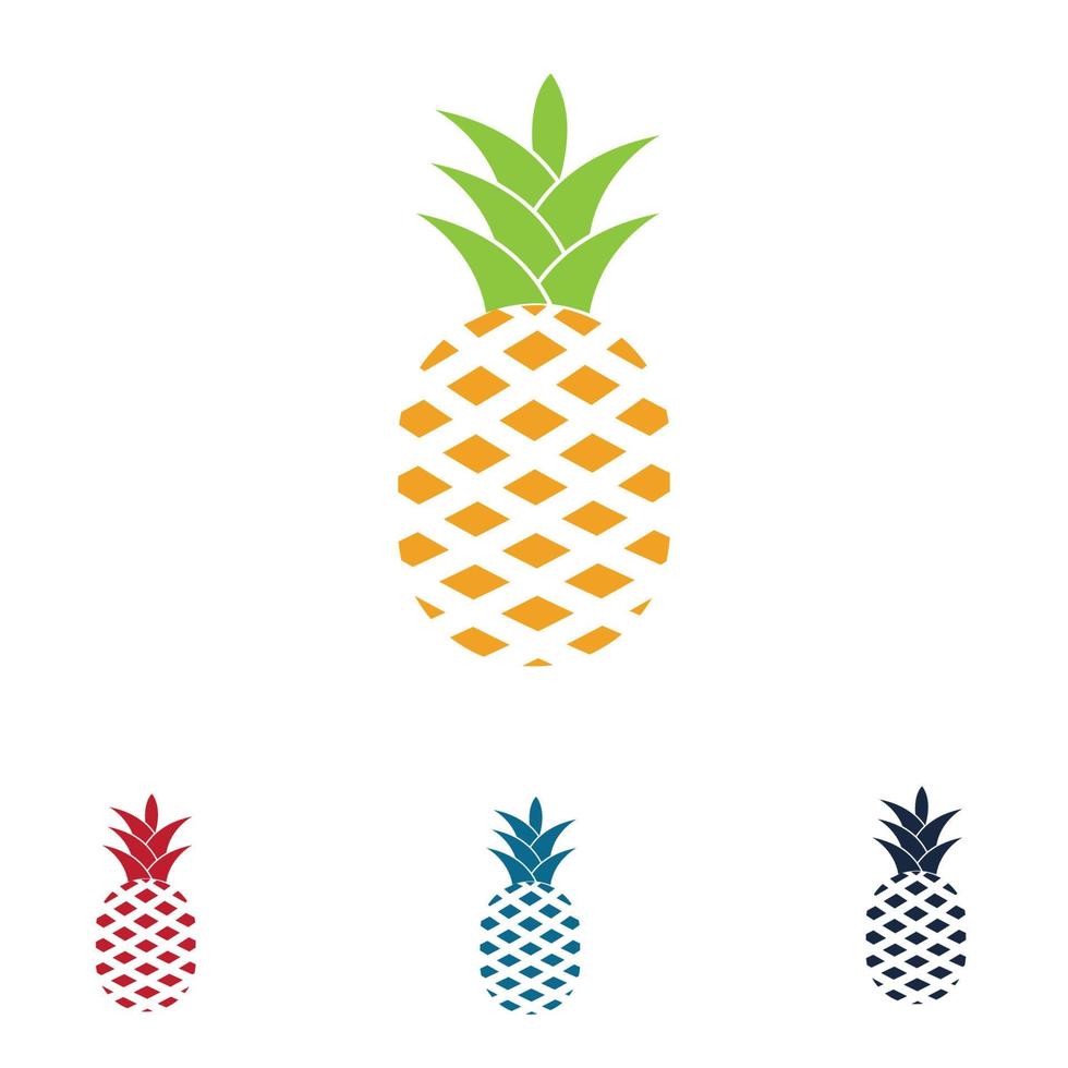 ananas tropisch fruit vectorillustratie. vector