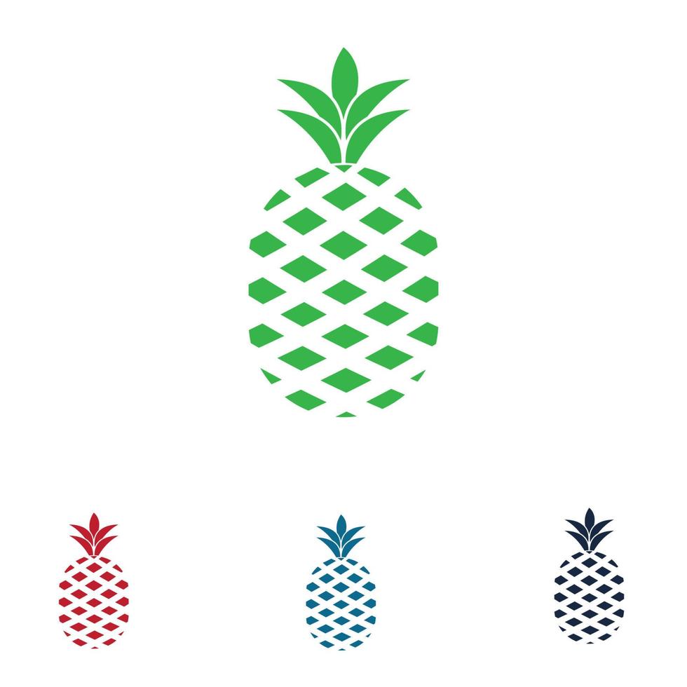 ananas tropisch fruit vectorillustratie. vector