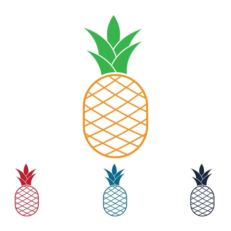 ananas tropisch fruit vectorillustratie. vector