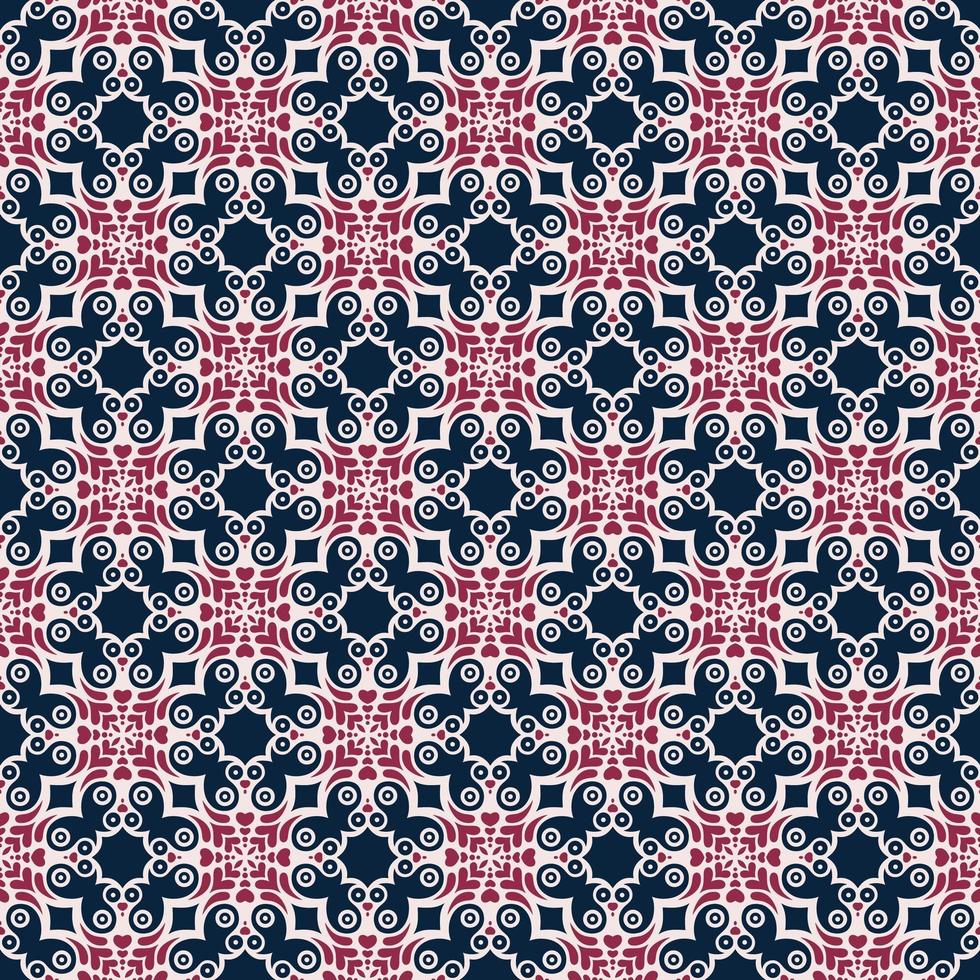 Marine en roze geometrisch patroon vector