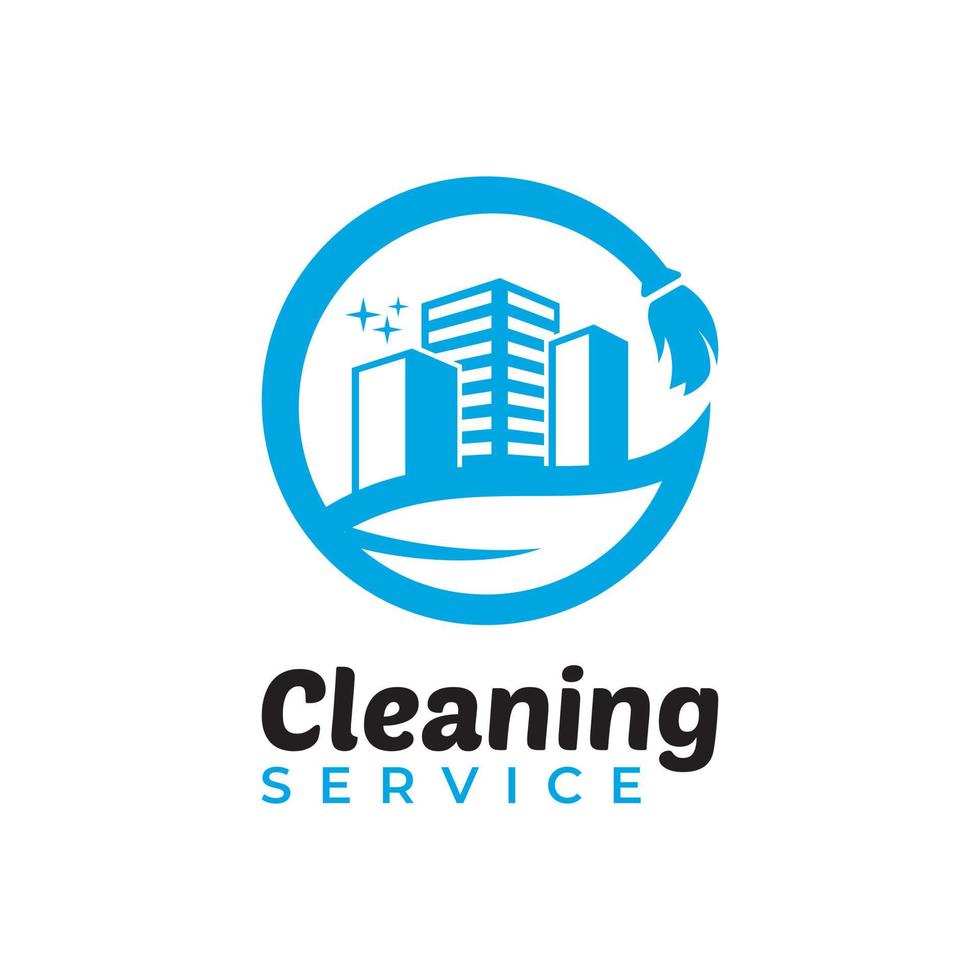 stad gebouw onroerend goed en natuur blad schoonmaak service logo ontwerp vector