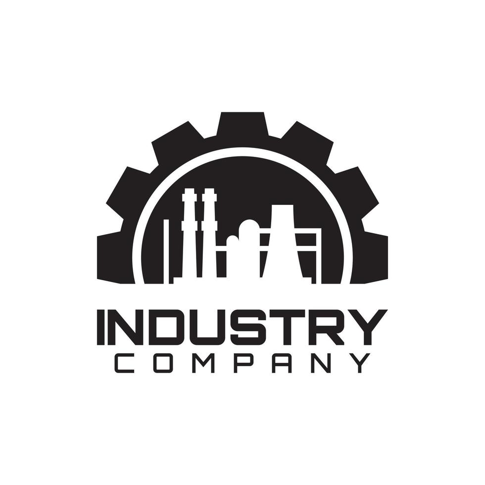 tandwiel tandwielfabriek industrie voor industriële logo-ontwerp vector