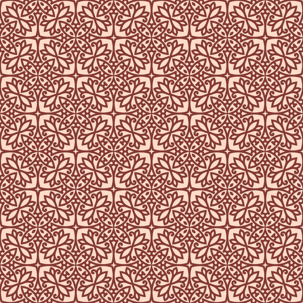 roze met kastanjebruine details geometrisch patroon vector