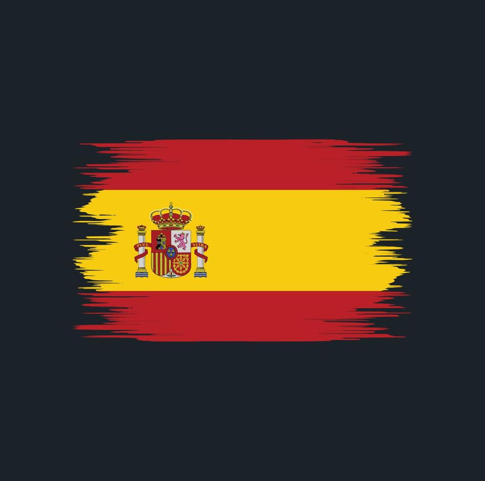 spanje vlag borstel vector