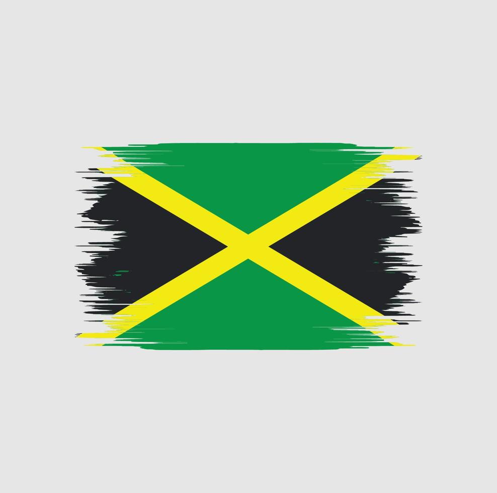 Jamaica vlag borstel flag vector