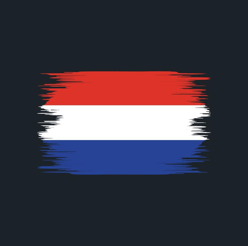 nederlandse vlag borstel vector