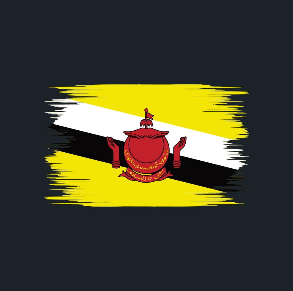 Brunei vlag borstel vector