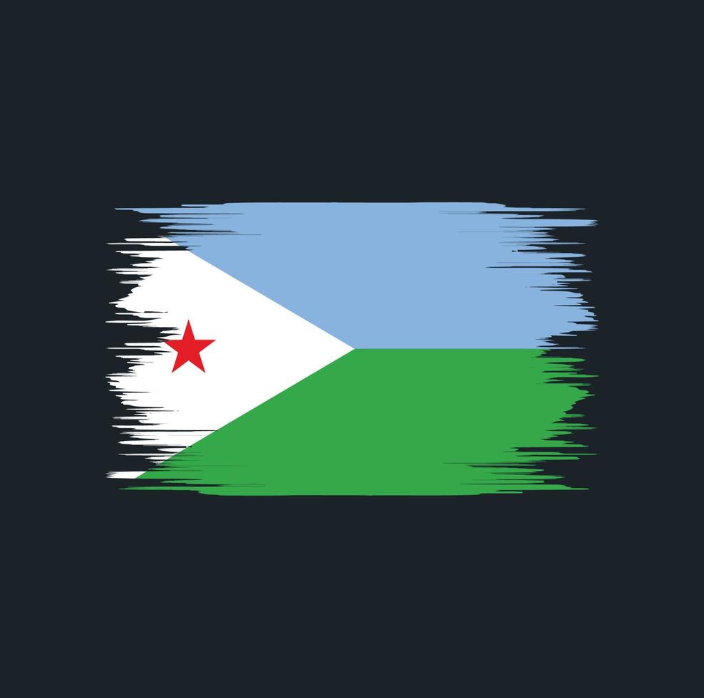 vlagborstel van djibouti vector