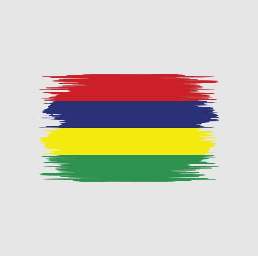 Mauritius vlagborstel vector