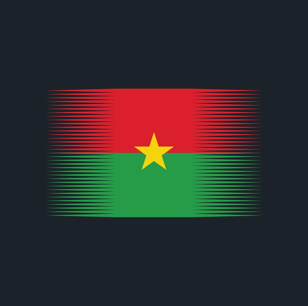 Burkina Faso vlagborstel. nationale vlag vector