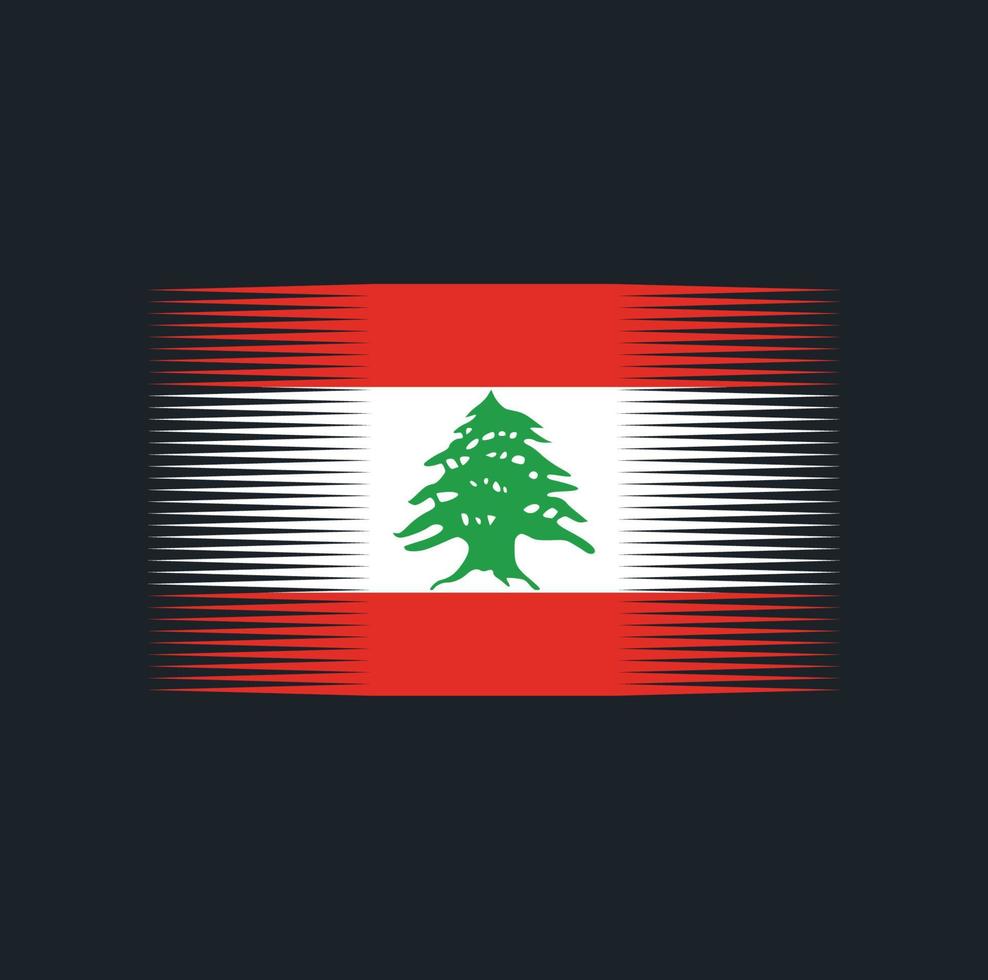 libanon vlag borstel. nationale vlag vector