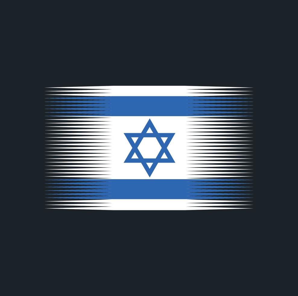 Israëlische vlag borstel. nationale vlag vector