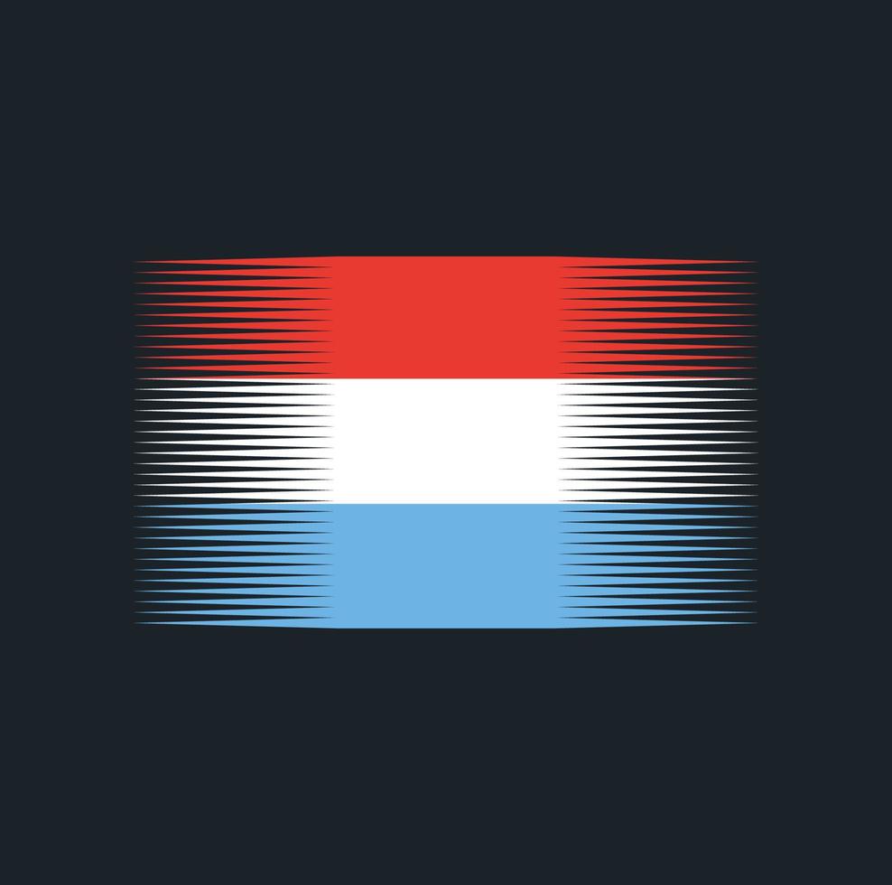 luxemburgse vlagborstel. nationale vlag vector