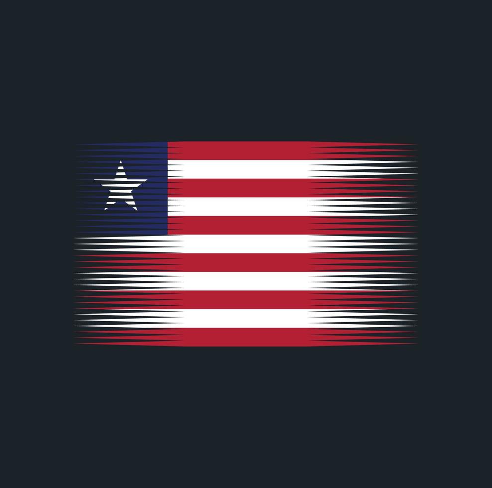 Liberia vlag borstel. nationale vlag vector