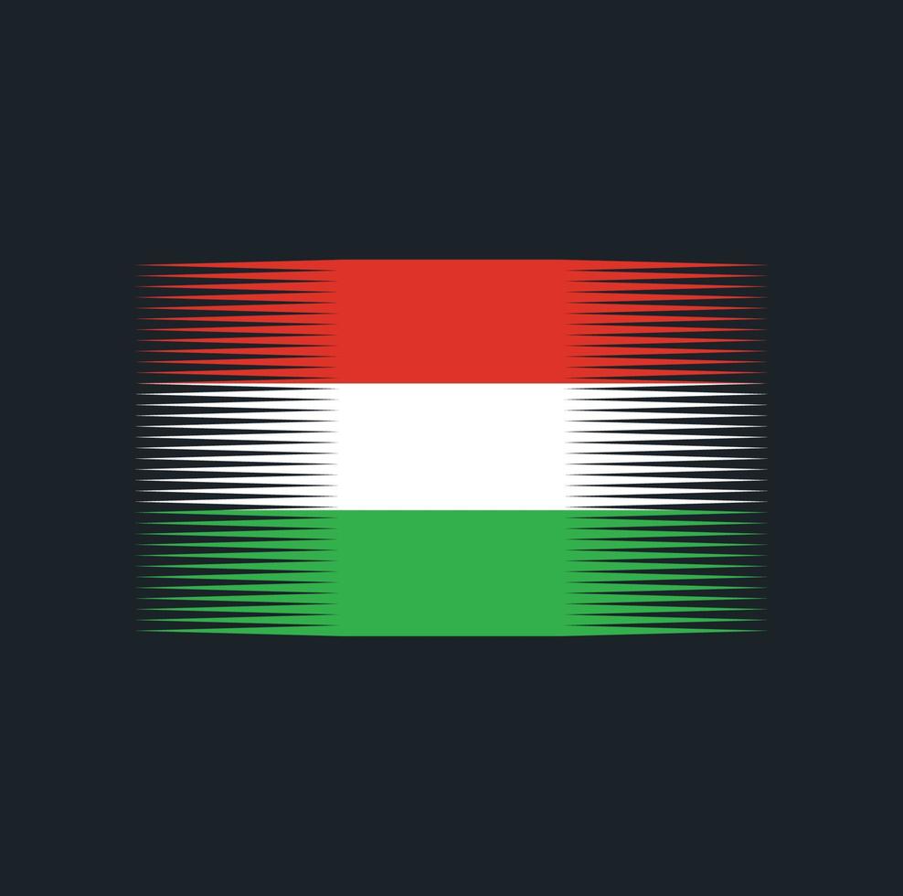 Hongaarse vlagborstel. nationale vlag vector