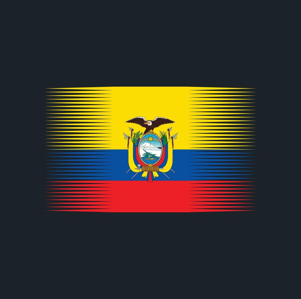 Ecuador vlag borstel. nationale vlag vector