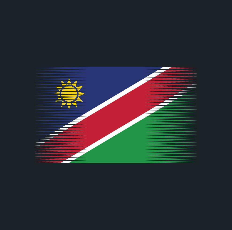 Namibische vlagborstel. nationale vlag vector