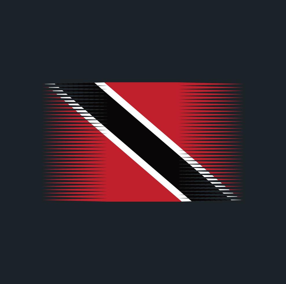 trinidad en tobago vlagborstel. nationale vlag vector