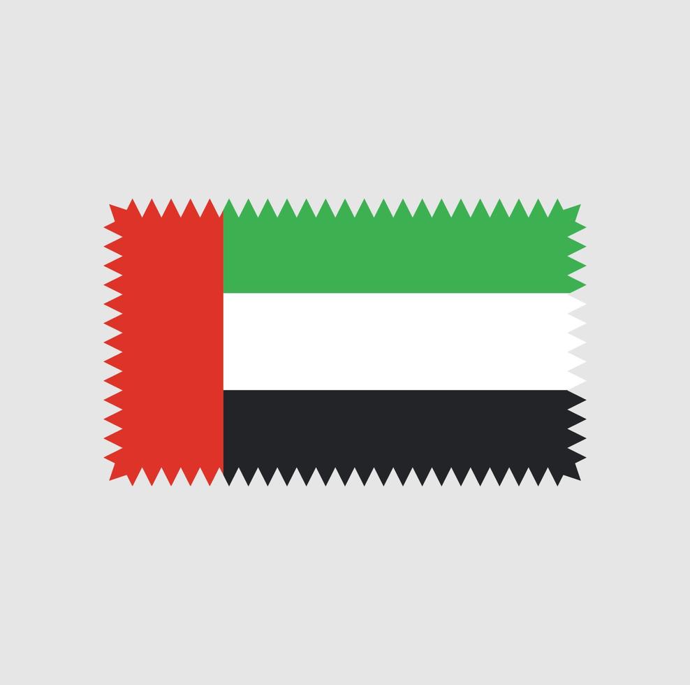 vlag vector ontwerp van de verenigde arabische emiraten. nationale vlag