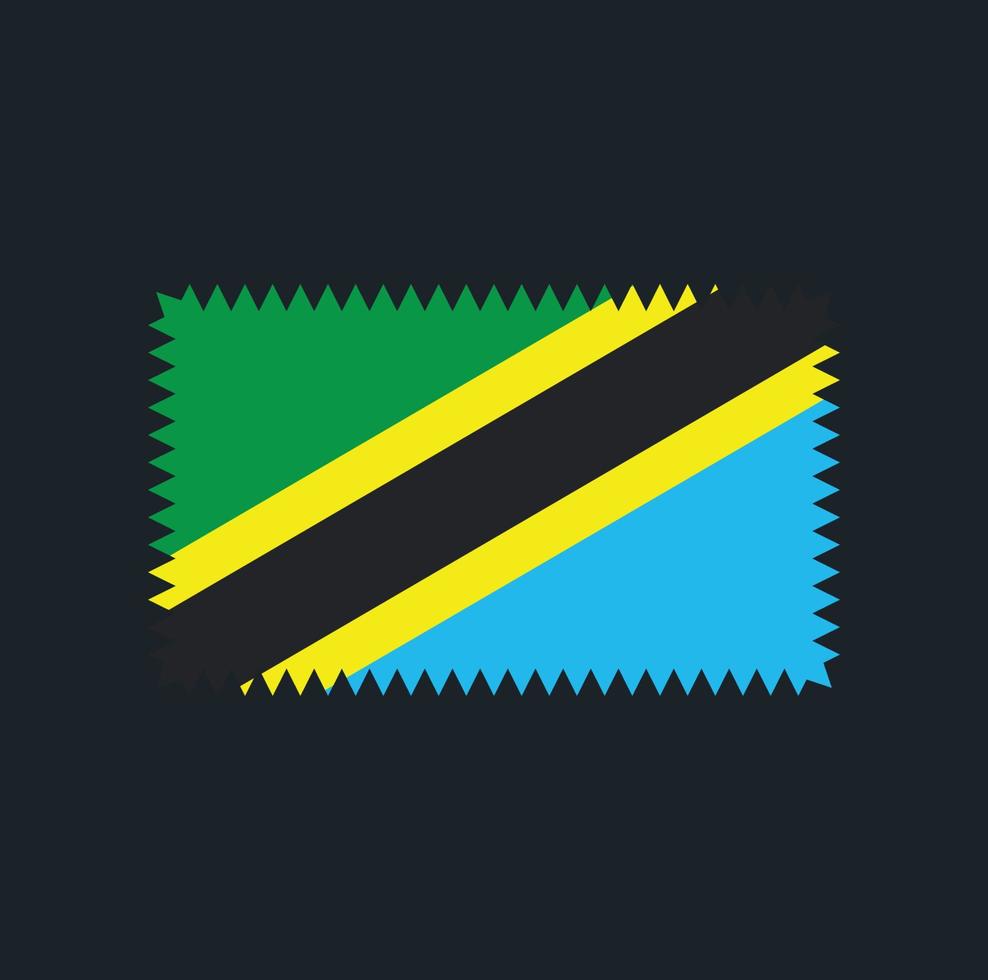 Tanzania vlag vector ontwerp. nationale vlag