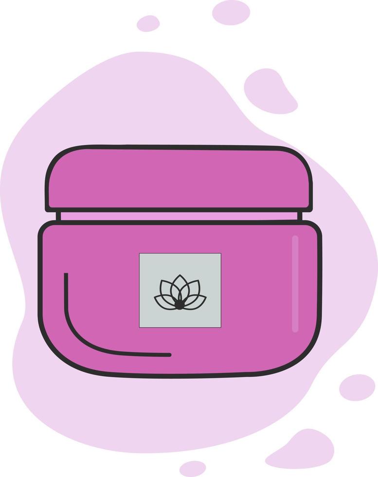 vector handgetekende illustratie van cosmetische producten voor huidverzorging. illustraties voor websites, tijdschriften en applicaties, logo's, iconen.