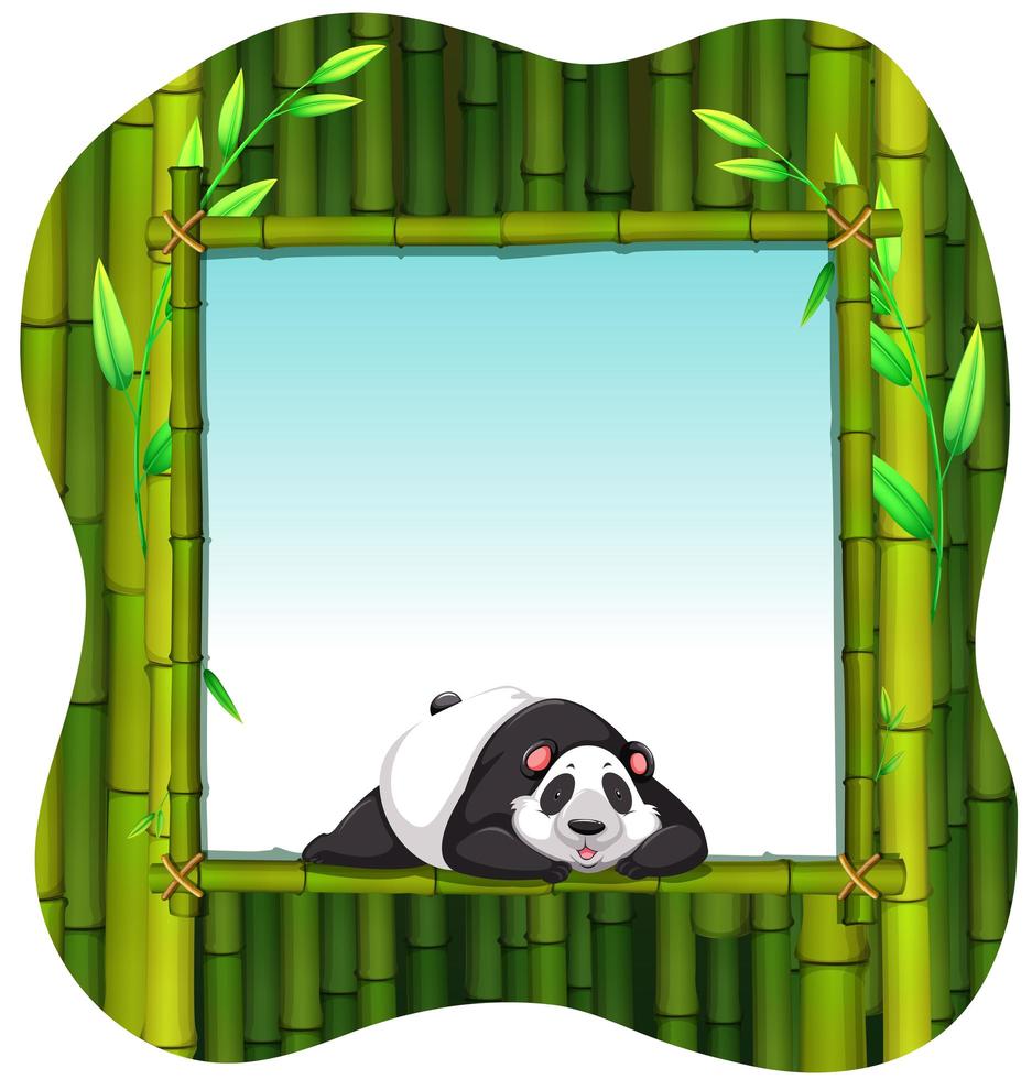 bamboe frame en panda vector