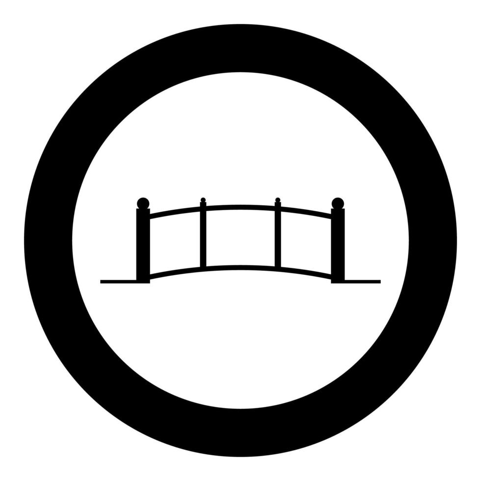 brugpictogram zwarte kleur in cirkel vector