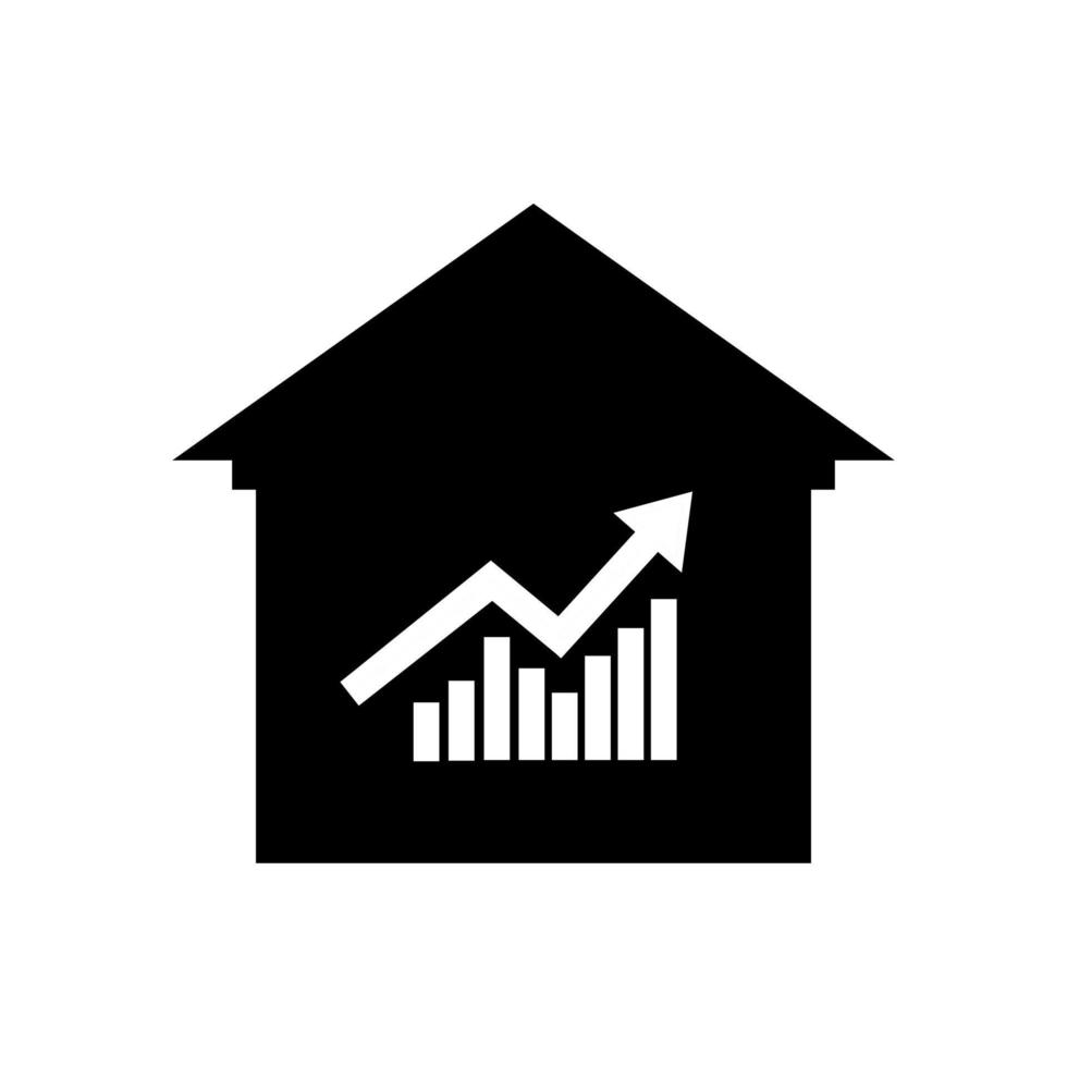 financiële statistieken huis vectorillustratie vector