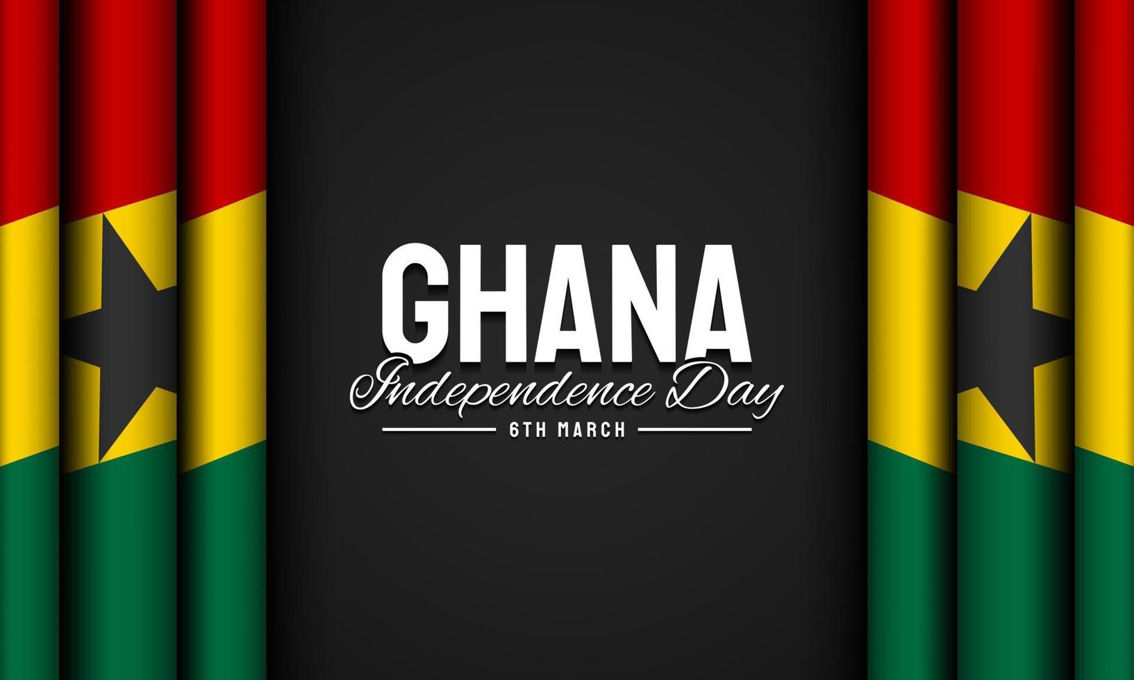 ghana onafhankelijkheidsdag achtergrondontwerp. vector