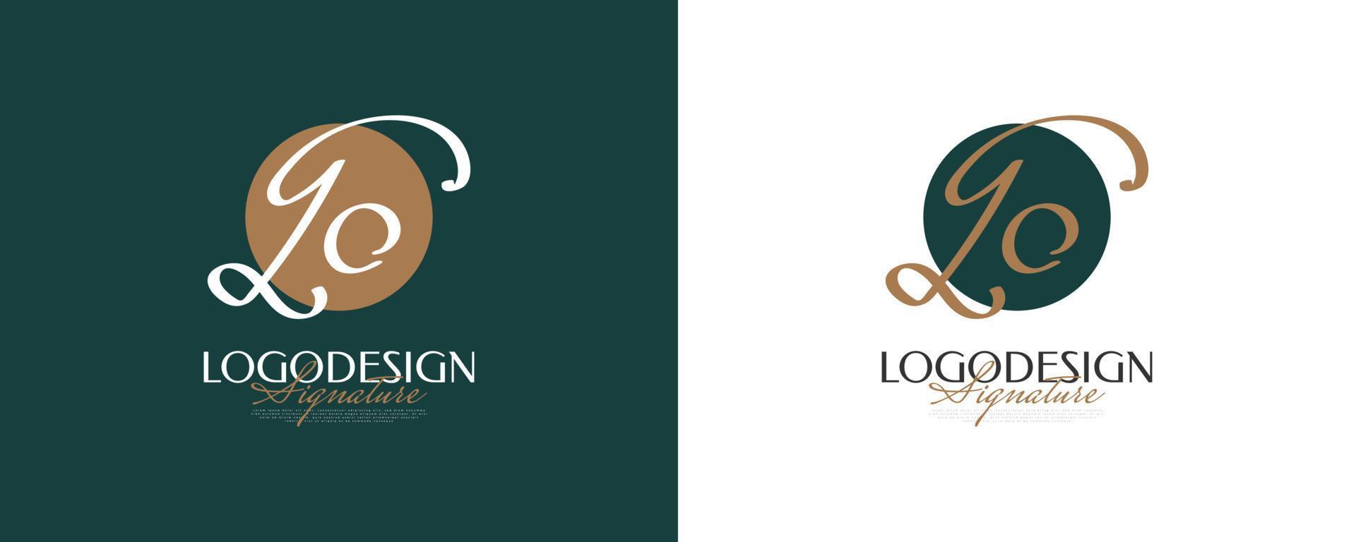 eerste g en o-logo-ontwerp in elegante en minimalistische handschriftstijl. ga handtekening logo of symbool voor bruiloft, mode, sieraden, boetiek en zakelijke identiteit vector